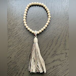 White fossil jasper car charm ( STRETCHY )